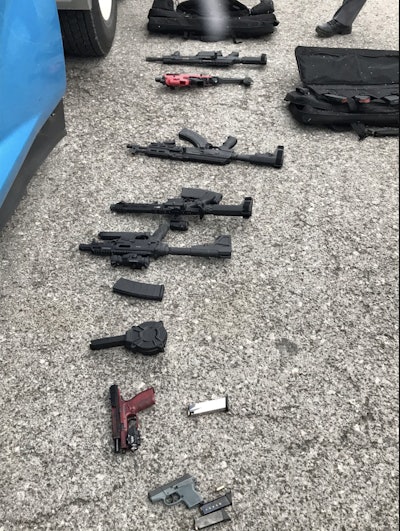 Indiana-based trucker Zayne Coston was arrested in New York on a number of gun charges. (New York State Police photo)