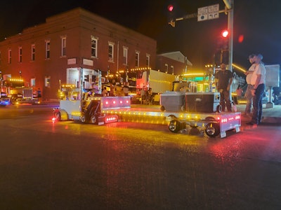 WeePete is outfitted with 101 lights from front to back.