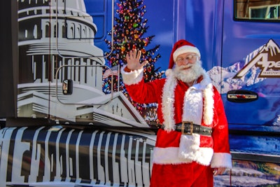 Santa stopped to check out the truck in Paonia, Colorado, on Nov. 12. (Photo by James Edward Mills)