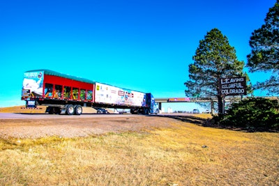 After a stop in Burlington, Colorado, on Nov. 15, the tree left the state to continue its trip across the country. (Photo by James Edward Mills)