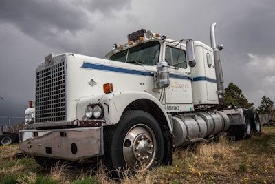 As Christner told the story of this 1974 Diamond Reo, 'Junior Elmore’s daughter, Machelle, got a Wyoming chauffeur’s license at 16 years old. It was a different time, with different qualifications. It was Wyoming, and she got it! 16-year-old Machelle and her dad would go cross-country, team truck driving in the Diamond Reo when it was new. I guess she could just really drive. Her mother hated trucks, and really worried that she would never grow up and be a girl. They would go to Washington state and Idaho to haul for Taco John’s. Showers at the truck stops were more like a men’s locker room, so Junior would stand at the door and keep everyone out while she took a shower. Machelle well remembers a phone call from George Markle, the Diamond Reo dealer over at Laramie, Wyoming. He said he had a lazy man’s truck he wanted Junior to come take a look at, a brand-new 1974 Diamond Reo conventional. Why a 'lazy man’s truck?' It had a 4×4 air shift transmission.' Christner goes deep into the rig's mechanical details with interior, exterior and engine compartment detail shots and more via this link.