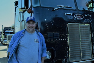 Fred Bowerman in front of 1978 Peterbilt 352