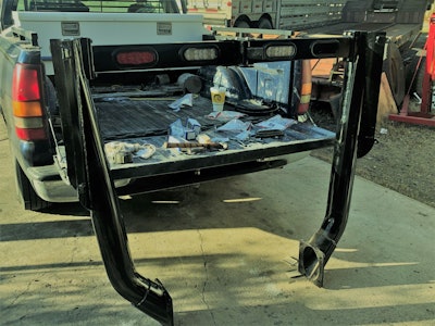 Stabilizer and stack supports from donor truck