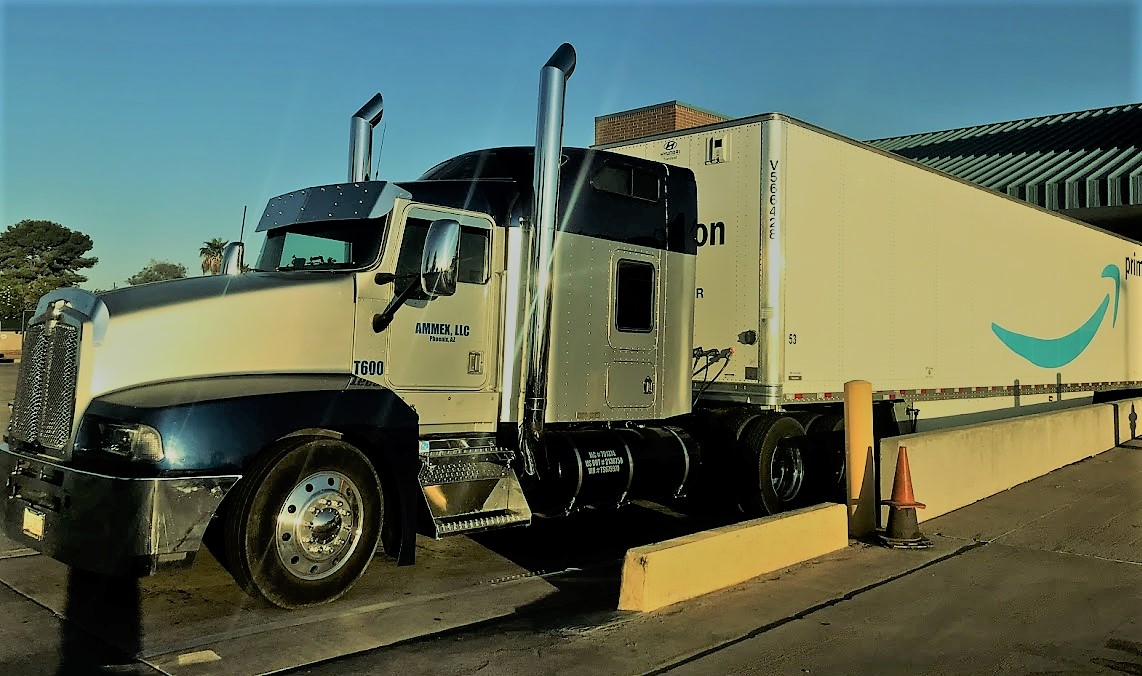 ammex llc truck at loading dock
