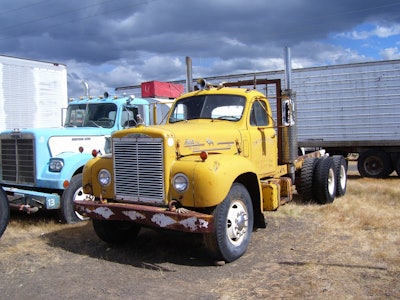 original logging truck before mike flake's restoration