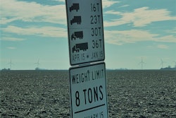 weight limit sign on county/township road