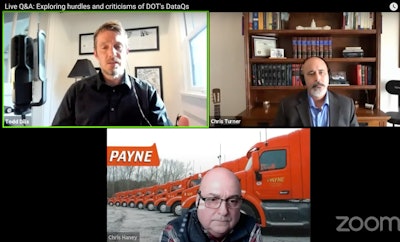 todd dills, chris turner, and chris haney during zoom discussion