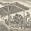 A sketch of a truck being loaded or unloaded sometime between 1935-1939