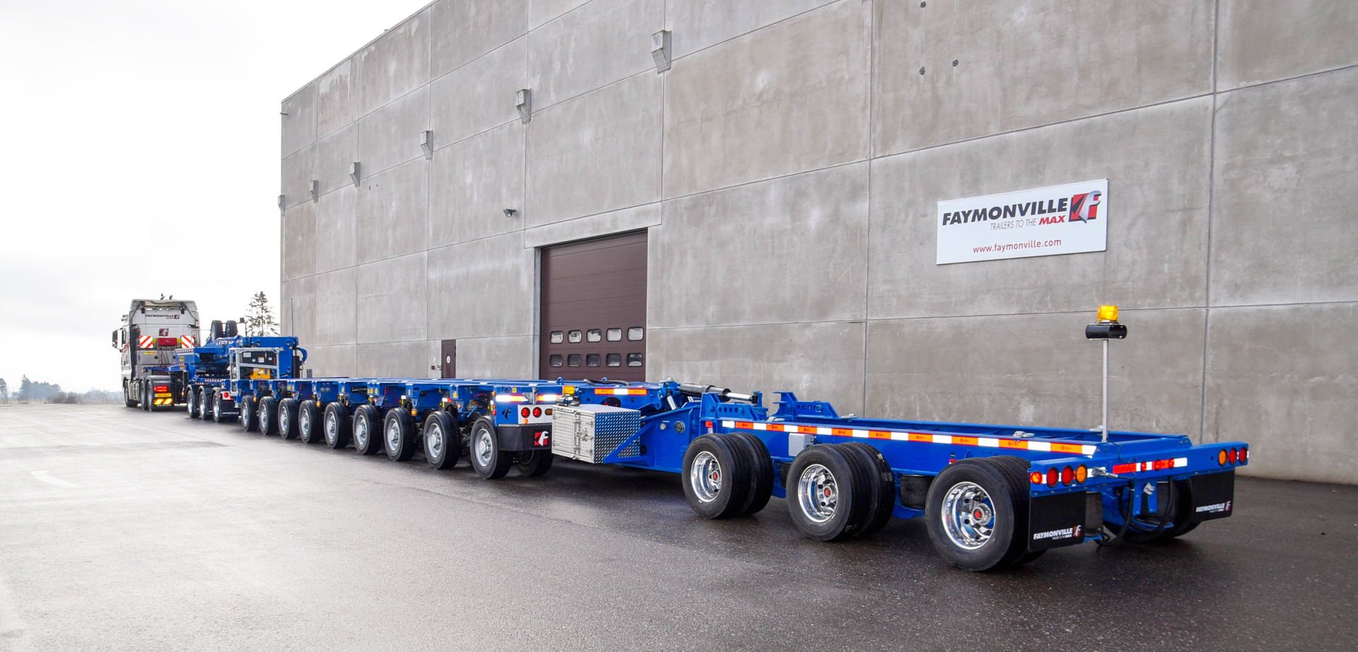 heavy haul truck and trailers