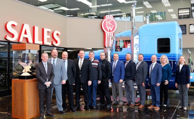 KW's 2020 dealer of the year | Utah-headquartered Kenworth Sales Company received the 2020 Kenworth Dealer of the Year Award for the United States and Canada during the recent Kenworth Dealer Meeting. 2020 marked the company's 75th anniversary year, said Kyle Treadway, president and dealer principal. “This special honor recognizes the extra work and dedication our employees are giving during very difficult times. Our people rose to the challenge and showed their very best in helping our customers succeed. This award puts the icing on the cake for us in 2020.” In 2020, Kenworth Sales Company retailed more than 1,500 new Kenworth trucks, and excelled in both heavy duty (24 percent) and medium duty (19 percent) market share combined for all its locations. Headquartered in Salt Lake City, the dealer network is Kenworth’s longest-tenured dealer. It has been a family-owned company since W. Jay Treadway and his wife, Veda, opened the dealership in 1945. Their son, Gene (Kyle’s dad), who was 17 at the time, sold parts for the dealership. It's grown to operate 31 locations, employing more than 1,200 staff members.