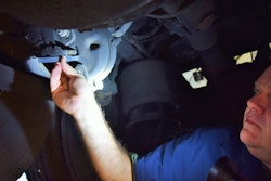 Sergeant David Mills Inspecting Brakes