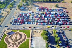 beginning of truck convoy from yuba city