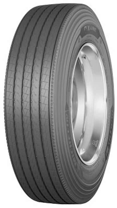 The Micheline X Line Energy T2 meets SmartWay requirements and targets dry van truckload and less-than-truckload, refrigerated, tanker and flatbed fleet segments.