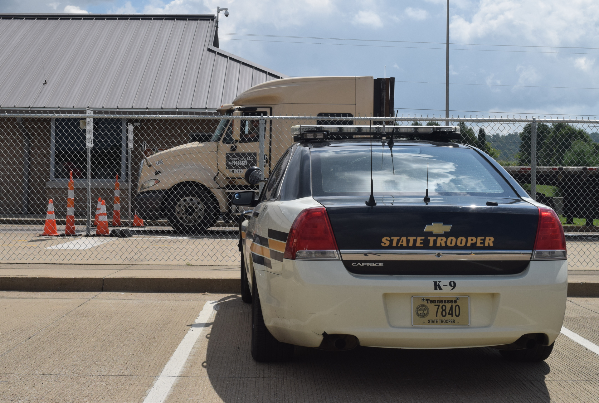 State trooper car parked