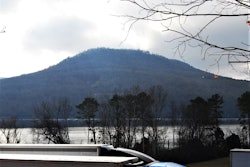rest area with mountain view