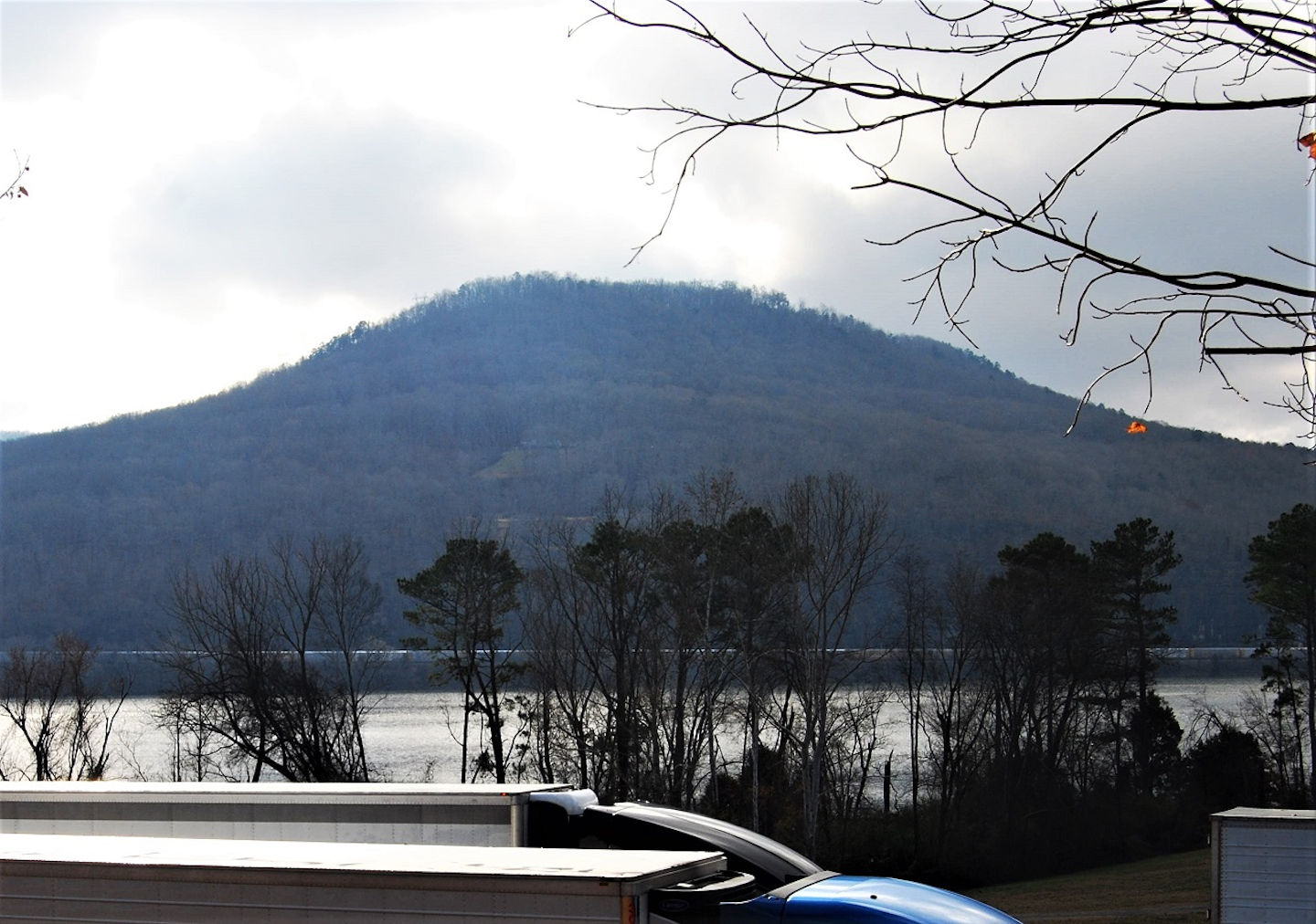 rest area with mountain view