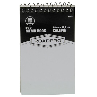Roadpro Memo Book