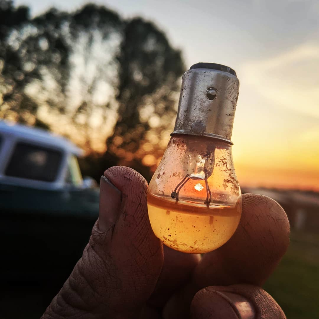 bulb half full of blinker fluid