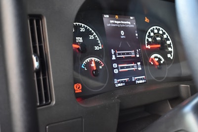 inside dashboard of a truck
