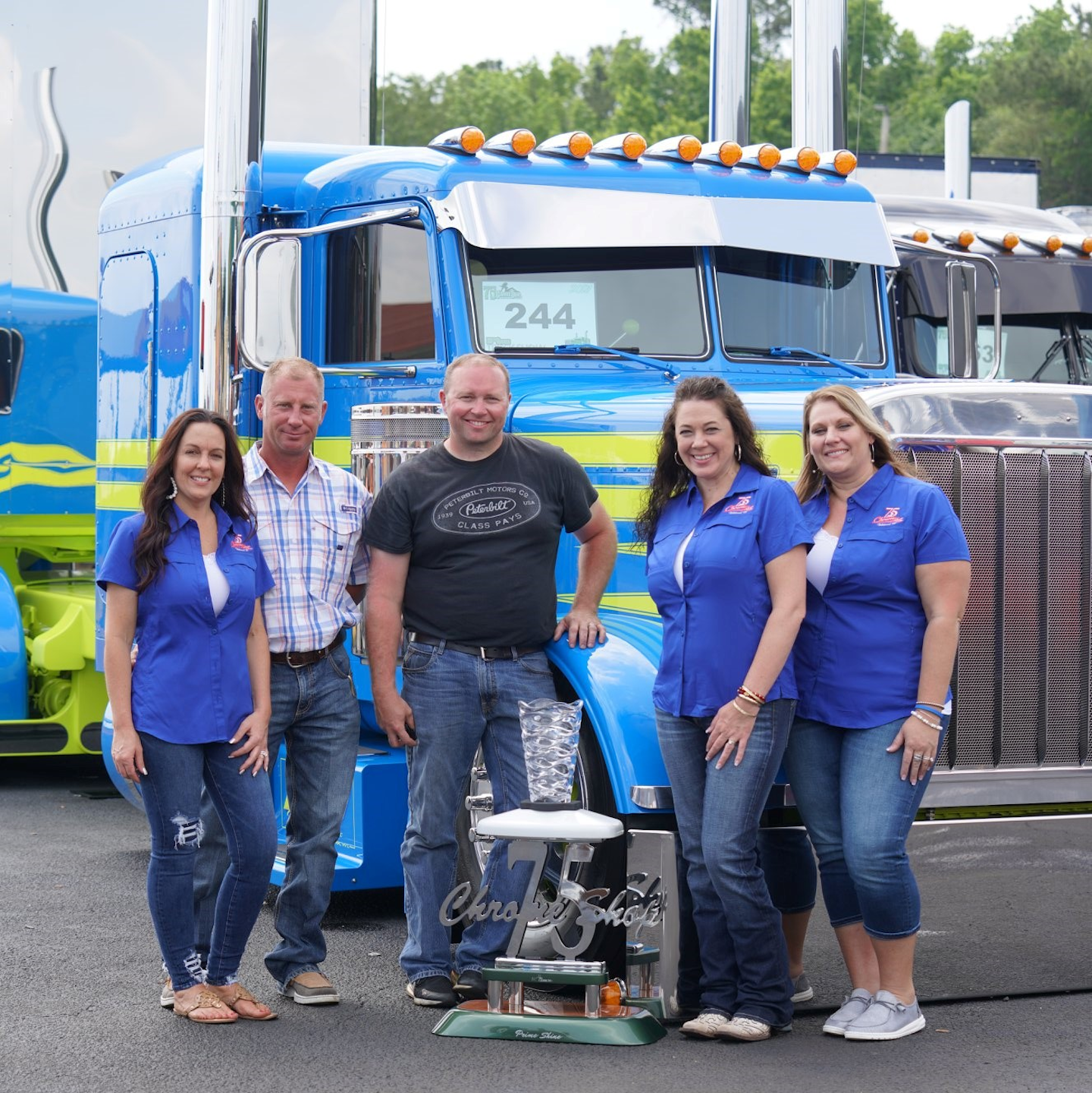 Don Wood outside of custom peterbilt truck