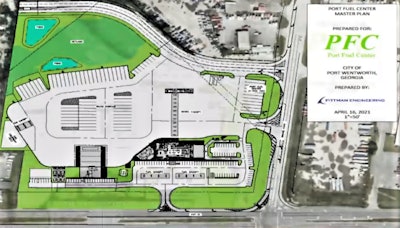 aerial graphic of savannah port fuel center