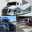 semi truck collage