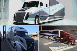 semi truck collage