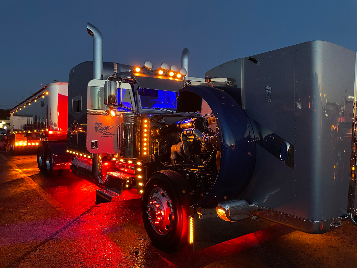 The truck got its name, 'Midnight Shadow,' because Kiser tends to run at night a lot and the truck features plenty of lights.