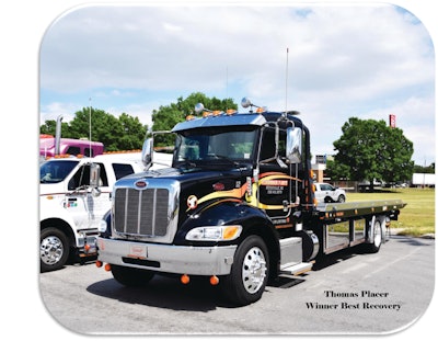 Thomas Placer's 2020 Peterbilt 337 won in the Best Recovery category.