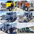 six owner-ops in front of their big rigs