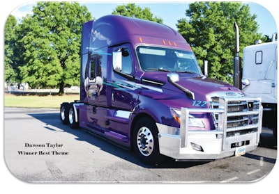 Dawson Taylor's 2020 Freightliner Cascadia won Best Theme.