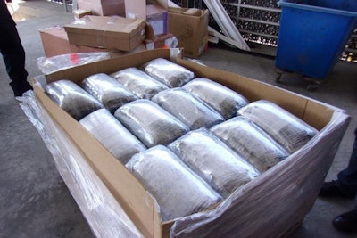 Some of the almost 2,500 pounds of meth uncovered in a shipment of medical supplies recently. (CBP photo)