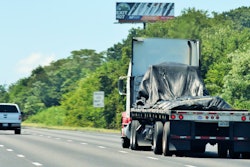 Flatbed Truck On Highway Lane Restriction