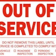 out of service label