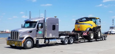Heavy-specialized hauling company Diamond Transportation System was named 1st place in the small carrier division -- pictured is Diamond-leased and recent Owner-Operator of the Year winner Kevin Kocmich's 2020 Peterbilt 567. Read more about Kocmich via this link.