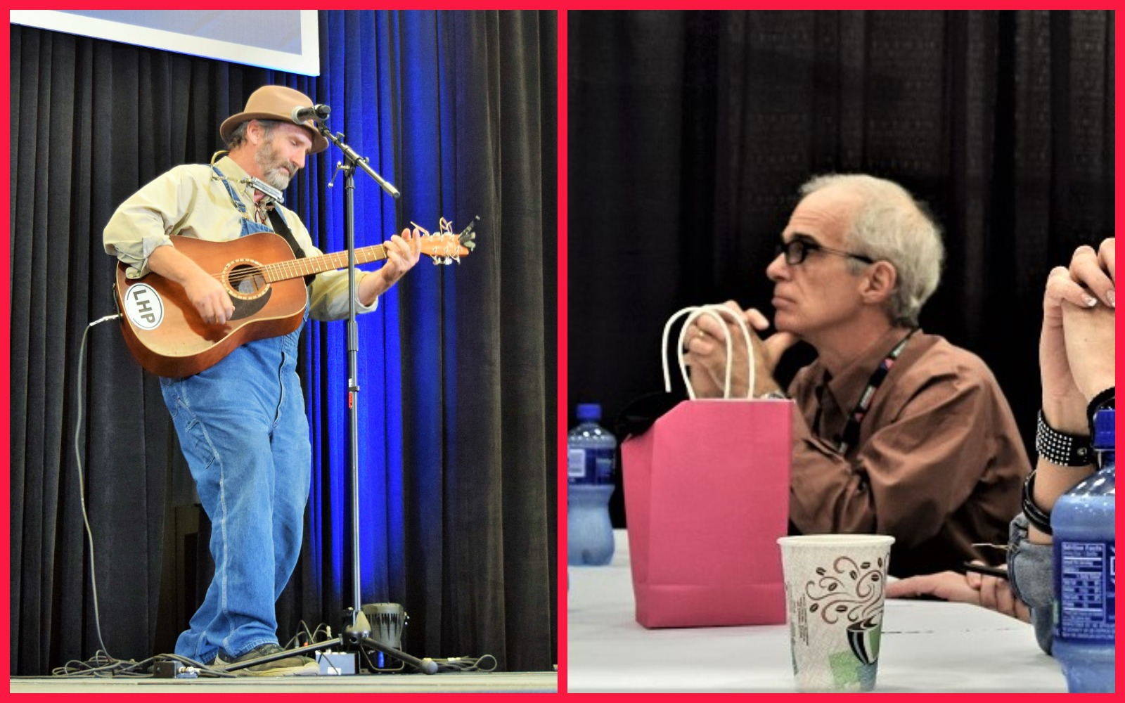 Paul Marhoefer performs as Max Heine looks on