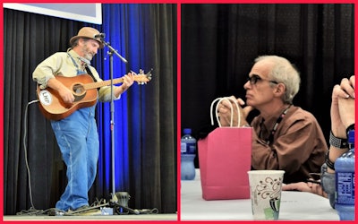 Paul Marhoefer performs as Max Heine looks on