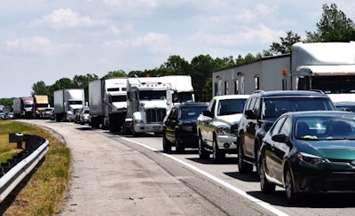 bumper to bumper traffic on i85