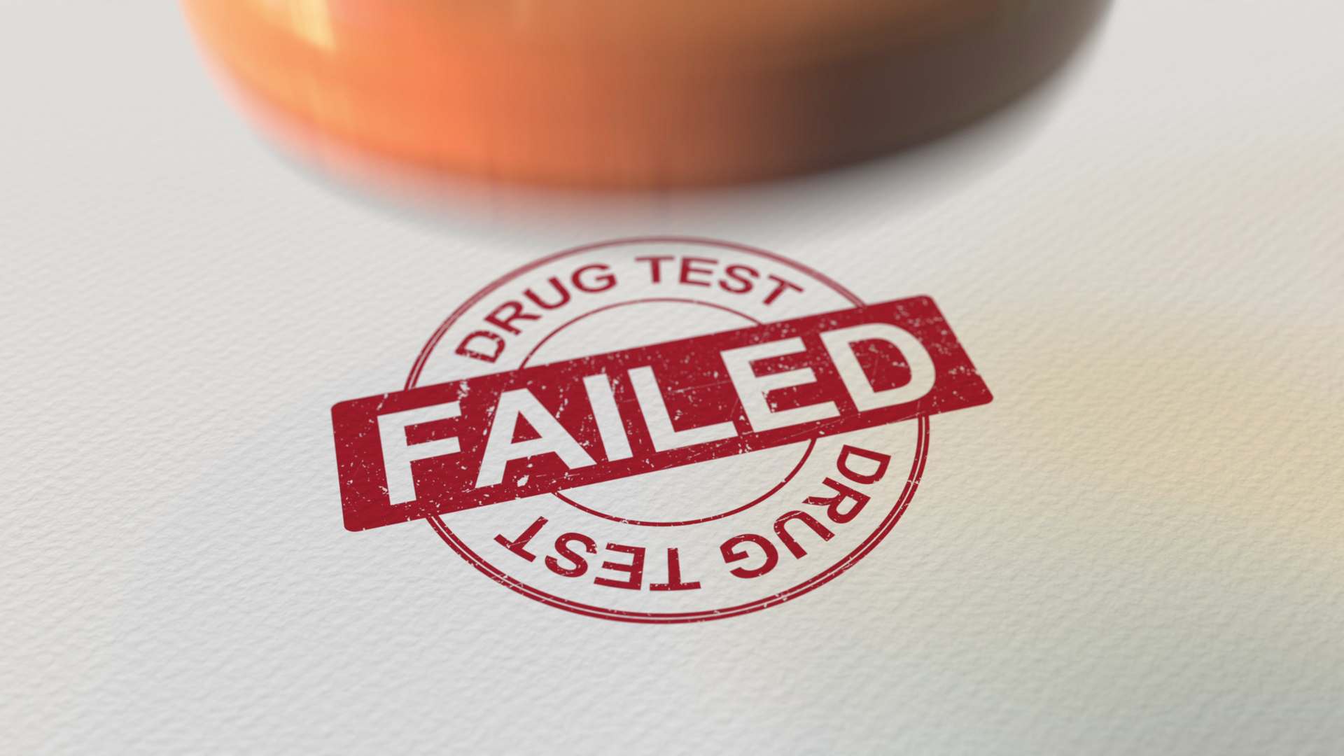 drug test failed stamp