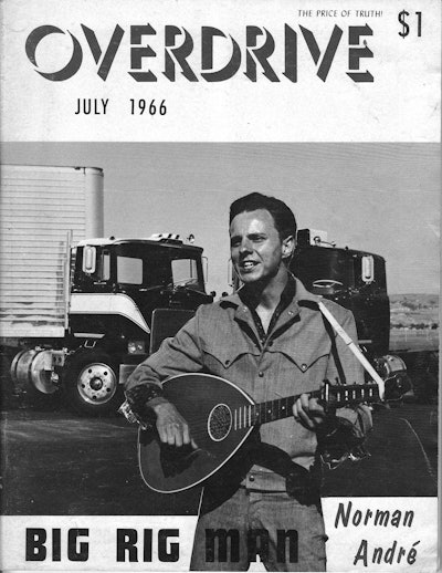 The cover of the July 1966 Overdrive magazine