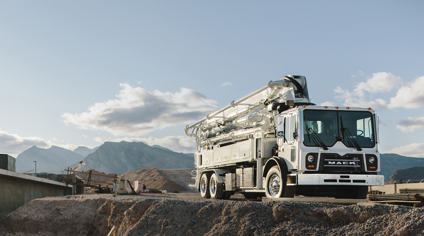 Mack's mDrive HD automated manual transmission is now an option on Mack TerraPro concrete pumpers equipped with Mack MP8 engines.