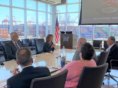 FMCSA Deputy Administrator Meera Joshi meets with port and transportation leaders from New York and New Jersey to discuss supply chain disruptions.