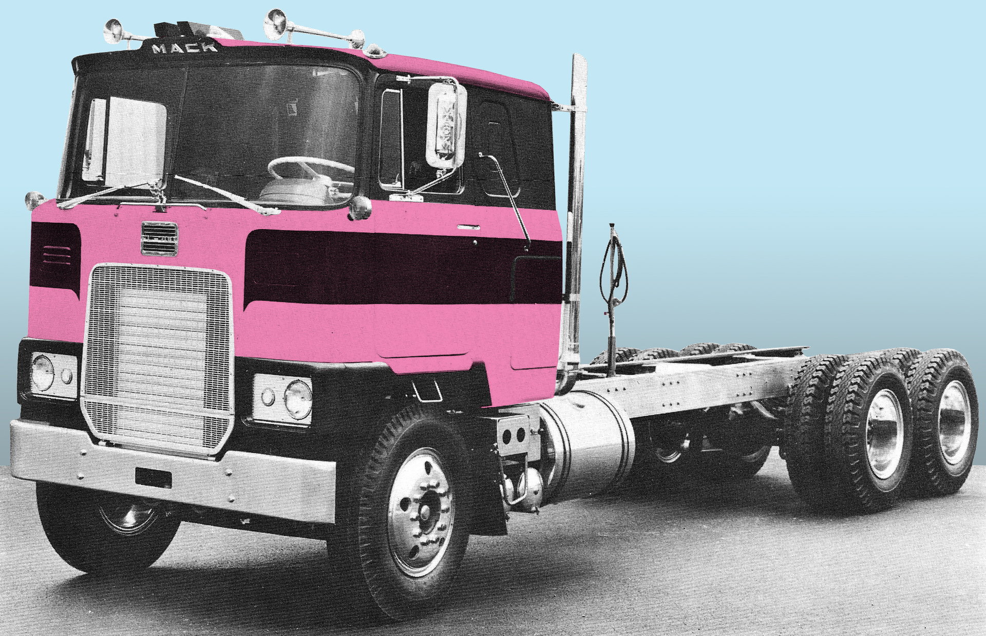 Pink Mack truck