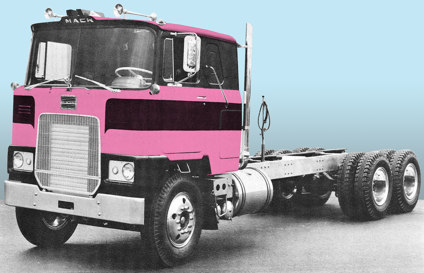 Pink Mack truck