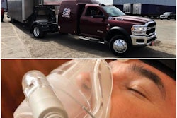 custom sleeper image on top of man with sleep apnea mask on