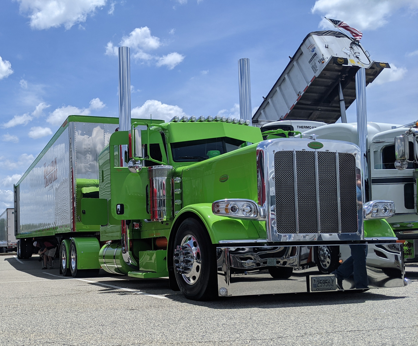 Robert Hallahan's 2022 Peterbilt 389, “Joke’s on You,' is competing in the Limited Mileage and Interior categories.