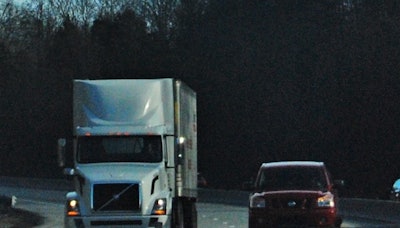 Truck and car on highway