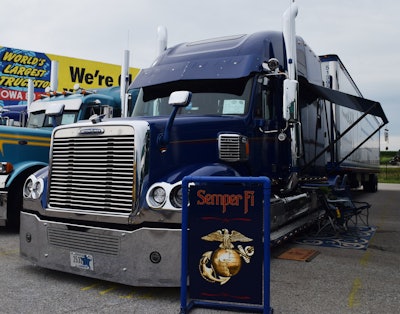 1st: 'Semper Fi' 2007 Freightliner Coronado and 2014 Great Dane of Michael & Jackie Wallace, Ashville, Alabama