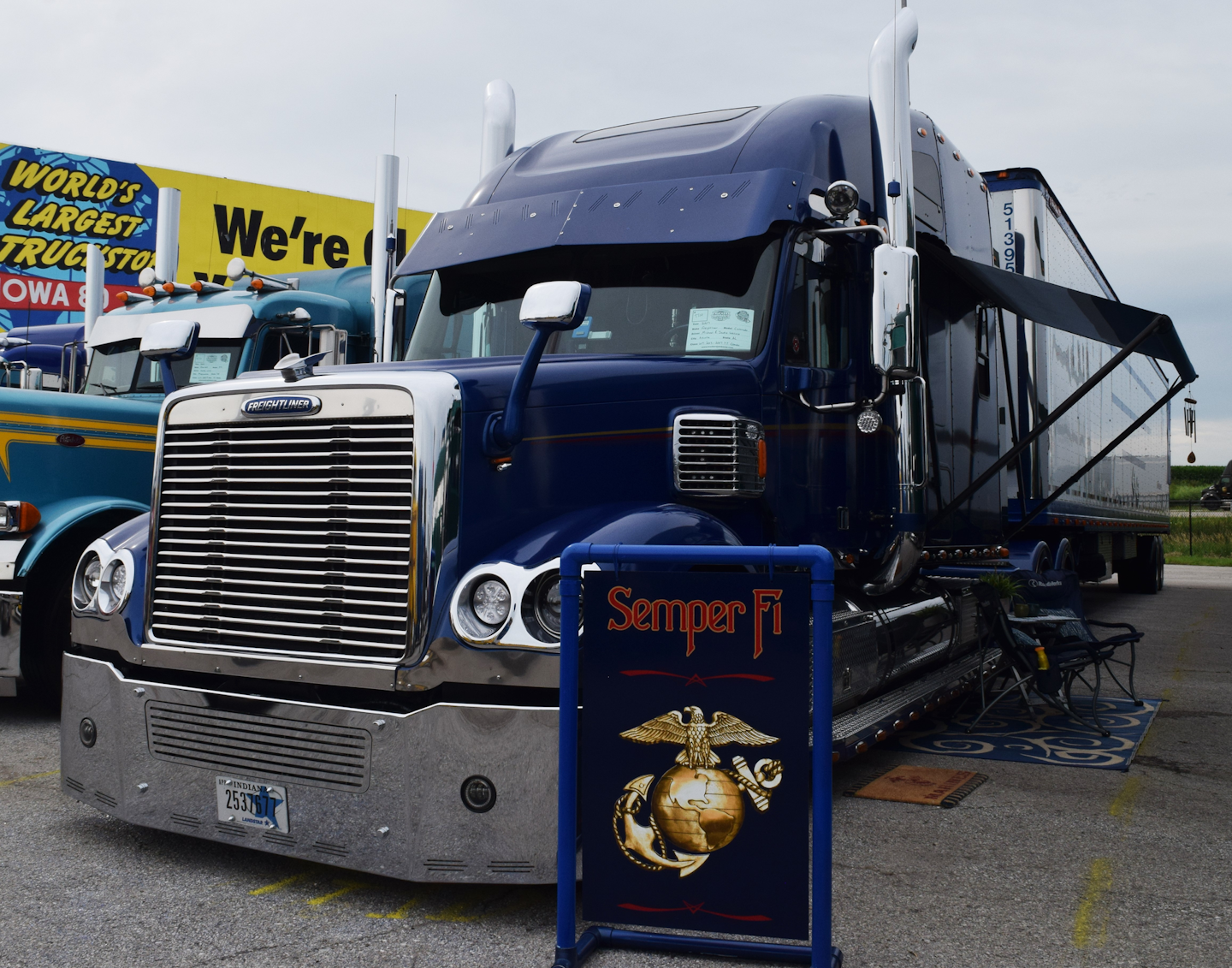 1st: 'Semper Fi' 2007 Freightliner Coronado and 2014 Great Dane of Michael & Jackie Wallace, Ashville, Alabama
