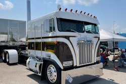 For the cabover fans out there, this stunning unit was built by J.R. Schleuger out of Britt, Iowa. It's a 1985 Kenworth K100E.